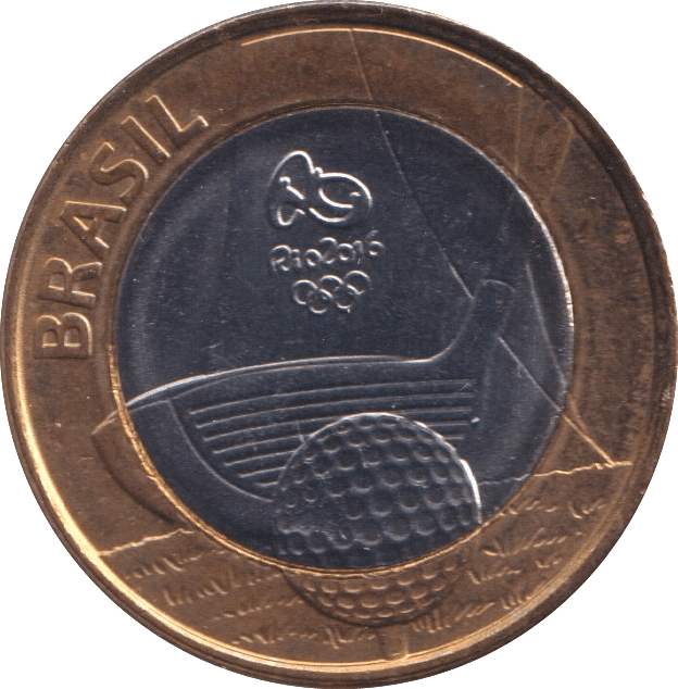 2014 1 REAL OLYMPIC GOLF BRAZIL - WORLD COINS - Cambridgeshire Coins