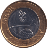 2014 1 REAL OLYMPIC GOLF BRAZIL - WORLD COINS - Cambridgeshire Coins