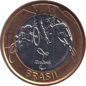 2014 1 REAL OLYMPIC PARATRIATHLON BRAZIL - WORLD COINS - Cambridgeshire Coins