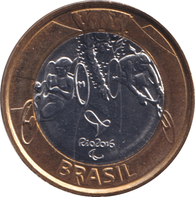 2014 1 REAL OLYMPIC PARATRIATHLON BRAZIL - WORLD COINS - Cambridgeshire Coins