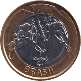 2014 1 REAL OLYMPIC PARATRIATHLON BRAZIL - WORLD COINS - Cambridgeshire Coins