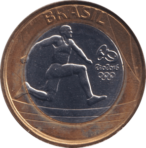 2014 1 REAL OLYMPIC TRIPLE JUMP BRAZIL - WORLD COINS - Cambridgeshire Coins