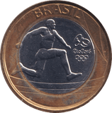2014 1 REAL OLYMPIC TRIPLE JUMP BRAZIL - WORLD COINS - Cambridgeshire Coins