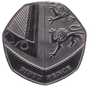 2014 50P BRILLIANT UNCIRCULATED SHIELD BU - 50p BU - Cambridgeshire Coins
