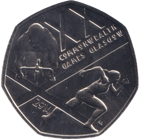 2014 50P BRILLIANT UNCIRCULATED XX COMMONWEALTH GAMES BU - 50p BU - Cambridgeshire Coins