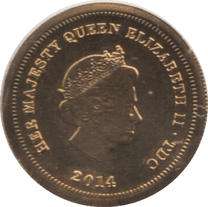 2014 9ct GOLD PROOF LIKE CROWN TRISTAN DA CUNHA - Gold World Coins - Cambridgeshire Coins