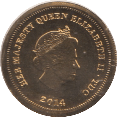 2014 9ct GOLD PROOF LIKE CROWN TRISTAN DA CUNHA - Gold World Coins - Cambridgeshire Coins