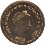 2014 9ct GOLD PROOF LIKE CROWN TRISTAN DA CUNHA - Gold World Coins - Cambridgeshire Coins