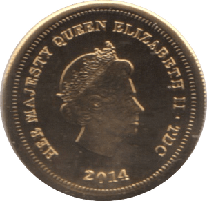 2014 9ct GOLD PROOF LIKE CROWN TRISTAN DA CUNHA - Gold World Coins - Cambridgeshire Coins