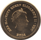2014 9ct GOLD PROOF LIKE CROWN TRISTAN DA CUNHA - Gold World Coins - Cambridgeshire Coins