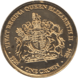 2014 9ct GOLD PROOF LIKE CROWN TRISTAN DA CUNHA - Gold World Coins - Cambridgeshire Coins