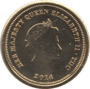 2014 9ct GOLD PROOF LIKE CROWN TRISTAN DA CUNHA - Gold World Coins - Cambridgeshire Coins