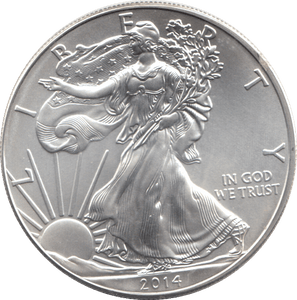 2014 AMERICAN EAGLE SILVER DOLLAR 1 OZ FINE SILVER - WORLD COINS - Cambridgeshire Coins