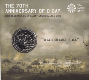 2014 BRILLIANT UNCIRCULATED £5 COIN PRESENTATION PACK THE 70TH ANNIVERSARY OF D - DAY - £5 BU PACK - Cambridgeshire Coins
