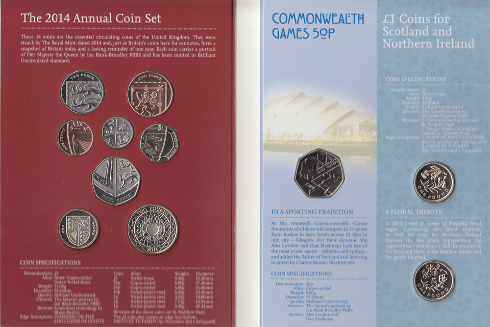 2014 BRILLIANT UNCIRCULATED ANNUAL COIN YEAR SET - Brilliant Uncirculated Year Sets - Cambridgeshire Coins