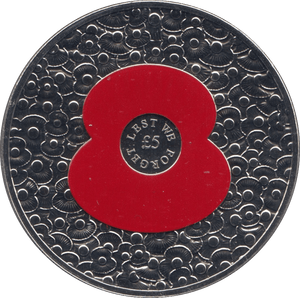 2014 BU JERSEY LEST WE FORGET COIN FIVE POUNDS - WORLD COINS - Cambridgeshire Coins