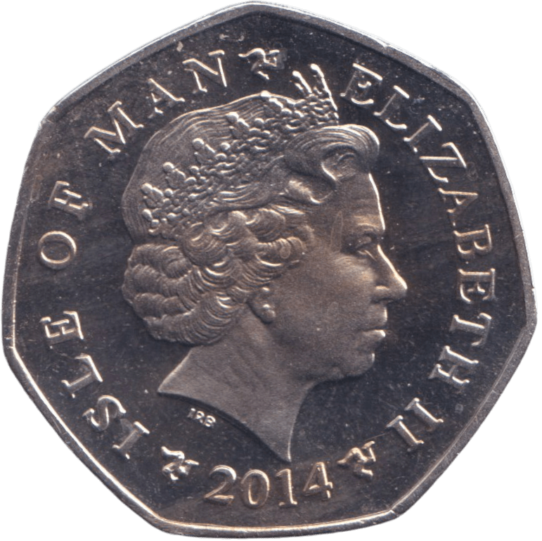 2014 CHRISTMAS 50P THE SNOWMAN & SNOWDOG COLOURISED ISLE OF MAN ( BUNC ) - 50P REGIONAL ISSUES - Cambridgeshire Coins