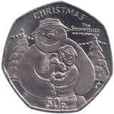 2014 CHRISTMAS 50P THE SNOWMAN & SNOWDOG ISLE OF MAN ( BUNC ) - 50P REGIONAL ISSUES - Cambridgeshire Coins