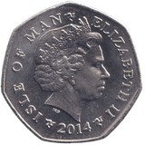 2014 CHRISTMAS 50P THE SNOWMAN & SNOWDOG ISLE OF MAN ( BUNC ) - 50P REGIONAL ISSUES - Cambridgeshire Coins