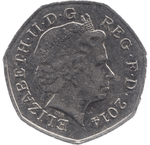 2014 CIRCULATED 50P SHIELD COAT OF ARMS - 50P CIRCULATED - Cambridgeshire Coins