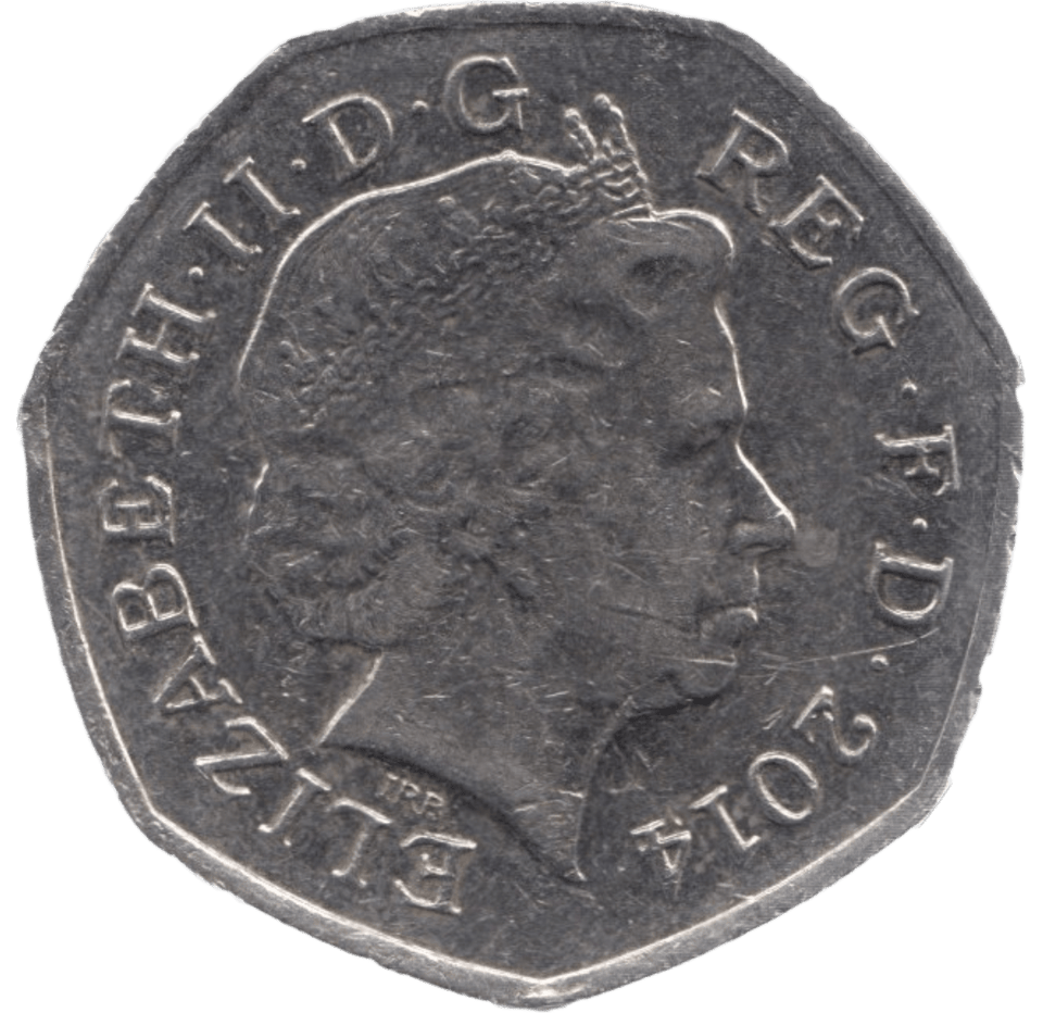 2014 CIRCULATED 50P SHIELD COAT OF ARMS - 50P CIRCULATED - Cambridgeshire Coins