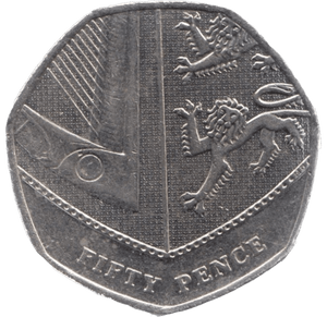 2014 CIRCULATED 50P SHIELD COAT OF ARMS - 50P CIRCULATED - Cambridgeshire Coins