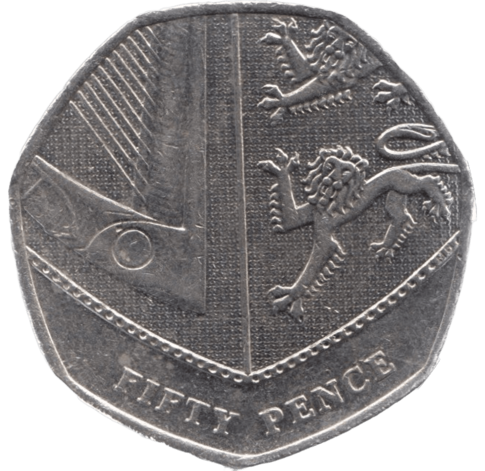 2014 CIRCULATED 50P SHIELD COAT OF ARMS - 50P CIRCULATED - Cambridgeshire Coins