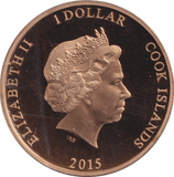 2014 COLOURED DOLLAR COOK ISLANDS - WORLD COINS - Cambridgeshire Coins