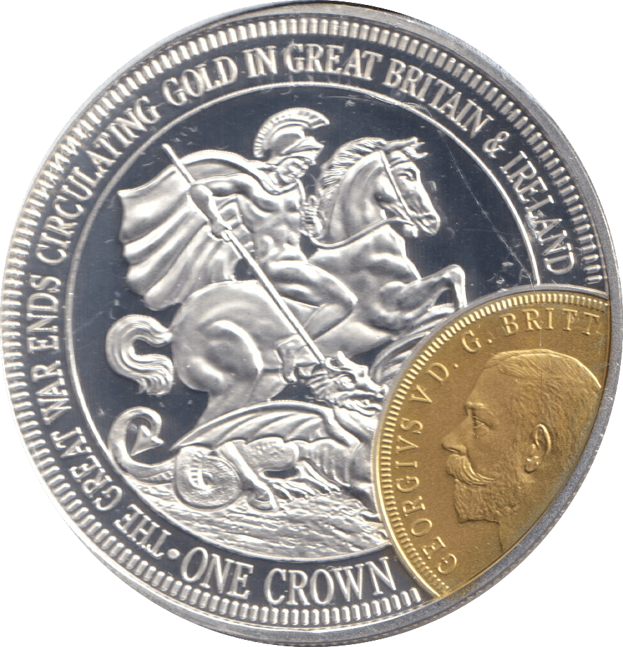 2014 CROWN SILVER PROOF GREAT WAR ENDS - SILVER WORLD COINS - Cambridgeshire Coins