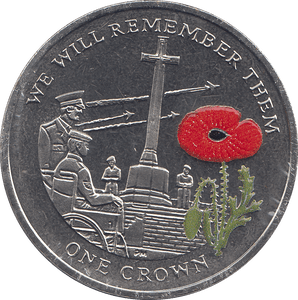 2014 CROWN WE WILL REMEMBER THEM COLOURED ( BU ) - CROWN - Cambridgeshire Coins