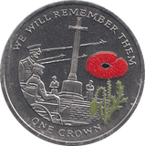 2014 CROWN WE WILL REMEMBER THEM COLOURED ( BU ) - CROWN - Cambridgeshire Coins
