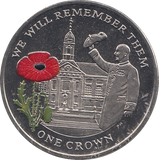 2014 CROWN WE WILL REMEMBER THEM COLOURED ( BU ) - CROWN - Cambridgeshire Coins