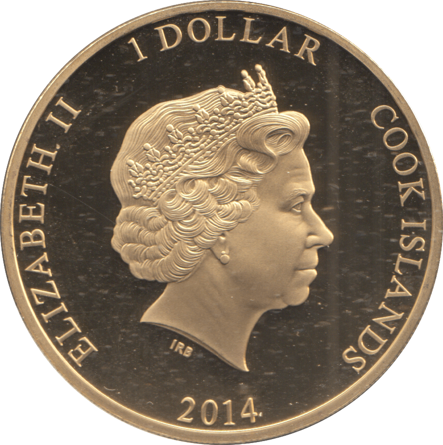 2014 DOLLAR AGE OF DINOSAURS COOK ISLANDS - WORLD COINS - Cambridgeshire Coins