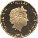 2014 DOLLAR AGE OF DINOSAURS COOK ISLANDS - WORLD COINS - Cambridgeshire Coins