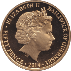 2014 FIFTY PENCE BAILIWICK OF GUERNSEY BU - WORLD COINS - Cambridgeshire Coins