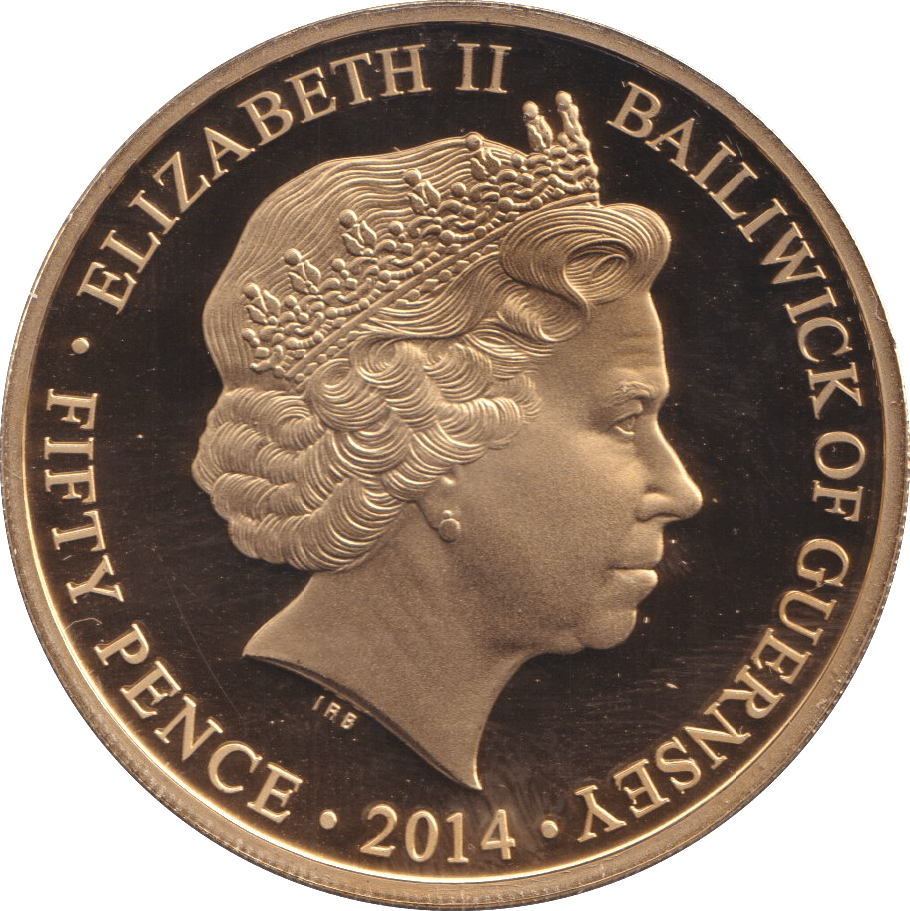 2014 FIFTY PENCE BAILIWICK OF GUERNSEY BU - WORLD COINS - Cambridgeshire Coins