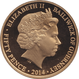 2014 FIFTY PENCE BAILIWICK OF GUERNSEY BU - WORLD COINS - Cambridgeshire Coins