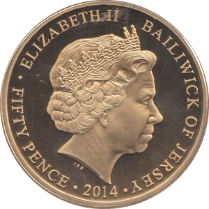 2014 FIFTY PENCE BAILIWICK OF JERSEY MAKE ME A SOLDIER LORD - WORLD COINS - Cambridgeshire Coins