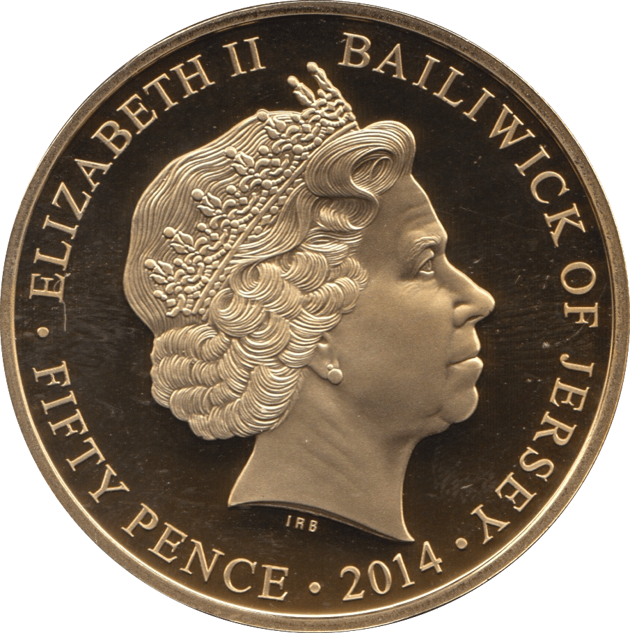 2014 FIFTY PENCE BU BAILIWICK OF JERSEY MAKE ME A SOLDIER, LORD - WORLD COINS - Cambridgeshire Coins