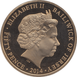 2014 FIFTY PENCE JERSEY F155 - WORLD COINS - Cambridgeshire Coins