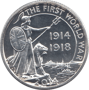 2014 FINE SILVER FIRST WORLD WAR COMMEMORATIVE £20 COIN - SILVER WORLD COINS - Cambridgeshire Coins