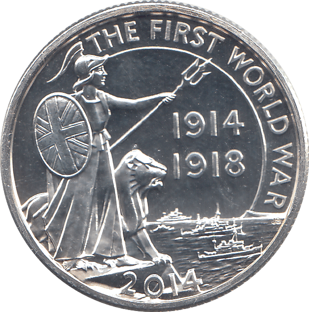 2014 FINE SILVER FIRST WORLD WAR COMMEMORATIVE £20 COIN - SILVER WORLD COINS - Cambridgeshire Coins