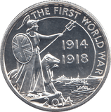 2014 FINE SILVER FIRST WORLD WAR COMMEMORATIVE £20 COIN - SILVER WORLD COINS - Cambridgeshire Coins