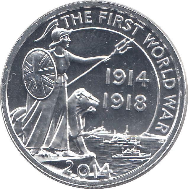 2014 FINE SILVER FIRST WORLD WAR COMMEMORATIVE £20 COIN - SILVER WORLD COINS - Cambridgeshire Coins