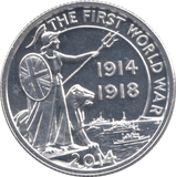 2014 FINE SILVER FIRST WORLD WAR COMMEMORATIVE £20 COIN - WORLD COINS - Cambridgeshire Coins