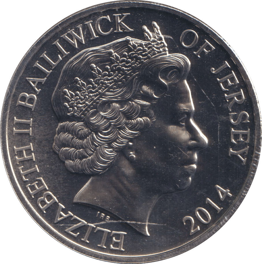 2014 FIRST WORLD WAR £5 BAILIWICK OF JERSEY BU - WORLD COINS - Cambridgeshire Coins