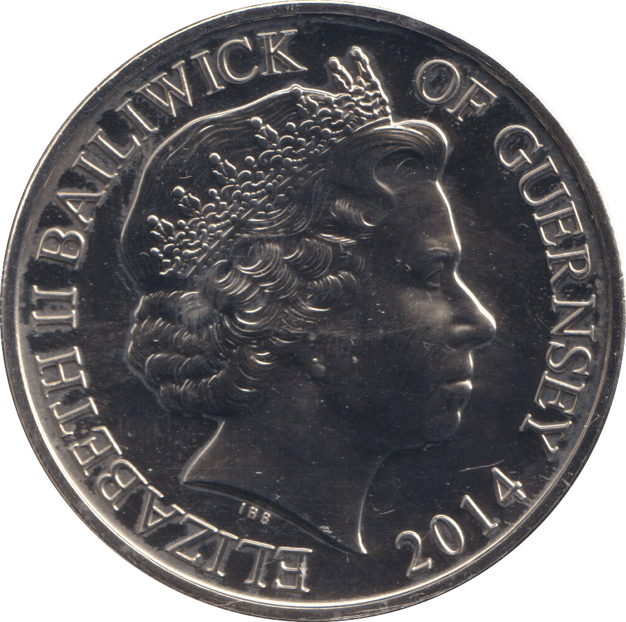 2014 FIVE POUND BAILIWICK OF GUERNSEY BU - WORLD COINS - Cambridgeshire Coins