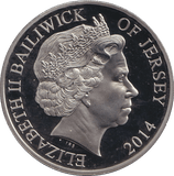2014 FIVE POUND BAILIWICK OF JERSEY - WORLD COINS - Cambridgeshire Coins