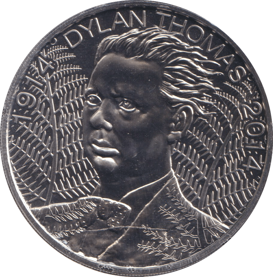 2014 FIVE POUND DYLAN THOMAS BU - £5 BU - Cambridgeshire Coins