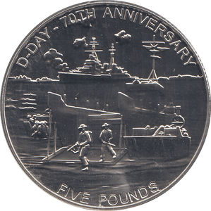 2014 FIVE POUNDS D - DAY 70TH ANNIVERSARY BAILIWICK OF GUERNSEY ( BU ) - WORLD COINS - Cambridgeshire Coins